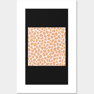 Pink and mustard leopard print Posters and Art